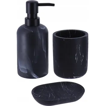 Obraz Sada koupelnových doplňků TENDANCE, 3 kusy, černá