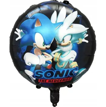 Balónek FÓLIOVÝ BALÓNEK SONIC NAROZENINY NA HELIUM 45 cm