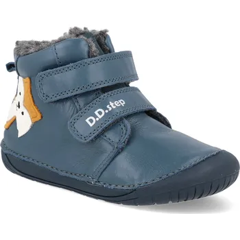 Dívčí zimní obuv Barefoot dětské zimní boty D.D.step W070-52301 modré Velikost: 25