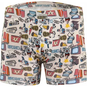 Boxerky PÁNSKÉ BOXERKY slipy bavlněné pohodlné FUNNY 09 cinema Sesto Senso *M