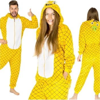 Karnevalový kostým ANANAS KOSTÝM ONESIE KIGURUMI TEPLÉ PYŽAMO JEDNODÍLNÉ VTIPNÉ TEPLÁKOVKA M