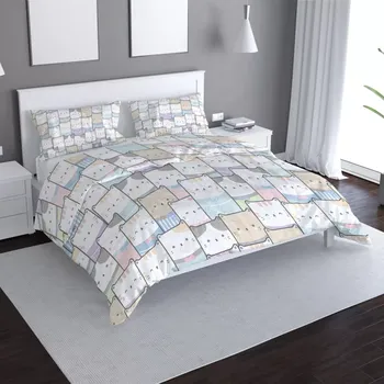 Povlečení Sablio Povlečení Kreslená koťátka - 140x220 / 90x70