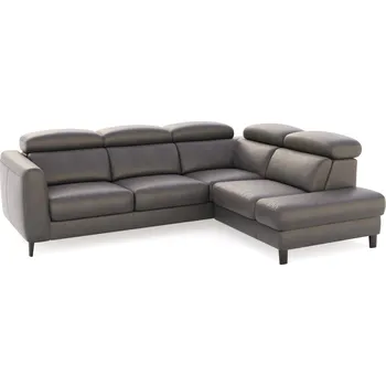 Sedací souprava Pravostranná rohová sedací souprava Boston s funkcí spaní a úložným prostorem - Bydgoskie Meble G 309, Černá 255x81 cm