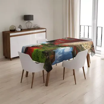 ubrus Sablio Ubrus Červený dům - 130x130 cm