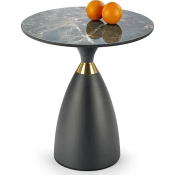 Konferenční stolek Morena konferenční stolek do obývacího pokoje zelený mramor-zlatý-černý - Halmar Zelený mramor / Zlatá / Černá 50x52 cm