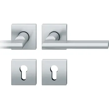 Dveřní kování Kování FSB 76 1035 požární Nerez kartáčovaná, klika / klika, Čtvercová rozeta standardní, Pravé provedení