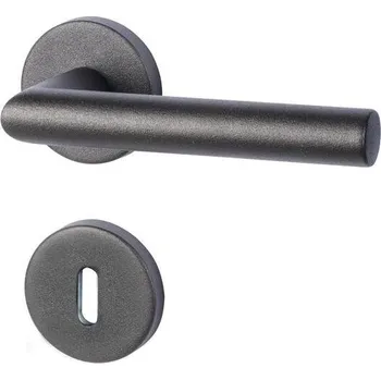 Dveřní kování Südmetall Ronny II - R, Černá ocel, TopSpeed klika / klika, Obyčejný klíč