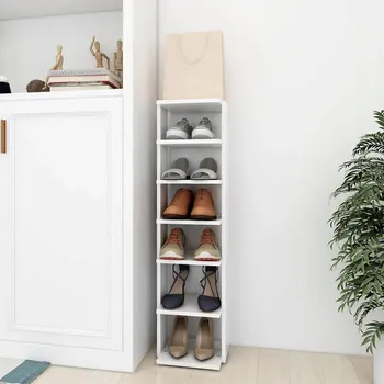 Botník Botník , bílý, 25x27x102 cm, dřevotříska