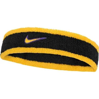 Sportovní čelenka Čelenka Nike Swoosh Headband - black/court purple/university gold Vícebarevný