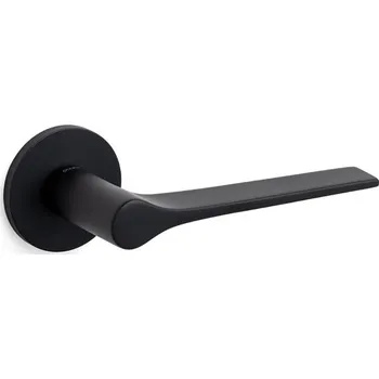 Dveřní kování OLIVARI Lama L nízká rozeta Černá matná, Bez rozety/otvoru pro klíč