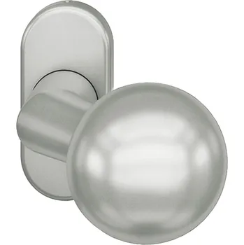 Dveřní kování FSB 07 0846 koule s úzkou rozetou Eloxovaný hliník, Pevná koule