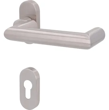 Dveřní kování Klika s úzkou rozetou Südmetall Hanna SP, TopSpeed, odsazená, 4.třída Klika jednostranná, pravá