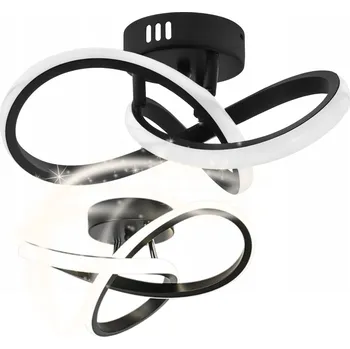 STROPNÍ SVÍTIDLO MODERNÍ ČERNÝ LUSTR STROPNÍ SVÍTIDLO UZEL STUHA LOFT