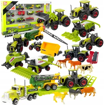autíčko SADA TRAKTOR S PŘÍVĚSEM TRAKTORY ZEMĚDĚLSKÉ STROJE