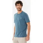 QUECHUA Pánské turistické tričko s krátkým rukávem NH 100 XL MODRÁ|ZELENÁ