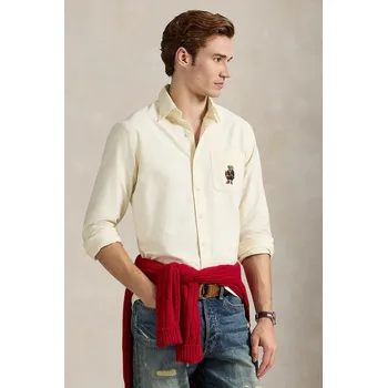 Bavlněná košile Polo Ralph Lauren, S, béžová, 01X