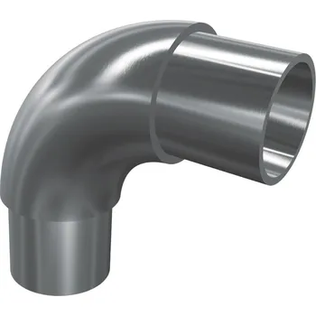 Zábradlí Rohový spoj trubky, 90°, nerez, oblý pro trubku 42,4 mm