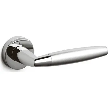 Dveřní kování OLIVARI Sector Chrom leštěný / chrom matný, Bez rozety/otvoru pro klíč