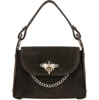 Kabelka Wojas kabelka z pravé kůže hnědá