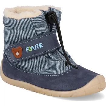 Dívčí zimní obuv Barefoot dětské zimní boty Fare Bare - 5041202 modré Velikost: 21