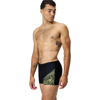 Pánské plavky SPEEDO Pánské plavecké boxerky Speedo Medley Logo Aquashort XS ČERNÁ|ŽLUTÁ