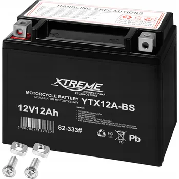 Motobaterie AKUMULÁTOR MOTOCYKLOVÝ XTREME 12V 12Ah (ROZMĚR JAKO 14Ah) BEZÚDRŽBOVÝ SKÚTR