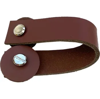 Pro Háčkování Kožené madlo na košík 15 cm hnědé