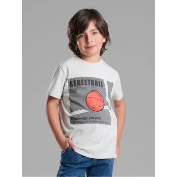 Oblečení a móda Sinsay - Bavlněné oversize tričko s potiskem - šedá - 984FZ-09X - 984FZ-09X-158