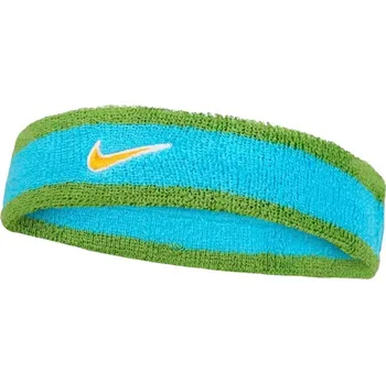 Sportovní čelenka Čelenka Nike Swoosh Headband - baltic blue/chlorophyll/university gold Vícebarevný