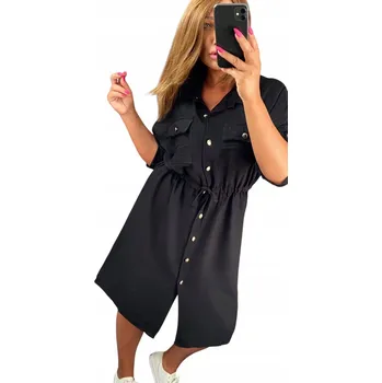 Dámské šaty V602 ŠATY KOŠILOVÉ ŠATY vel. 50 (5XL)