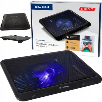 CHLADICÍ PODLOŽKA BLOW CHILLOUT MODRÁ USB LED PRO LAPTOP, TICHÁ, MALÁ