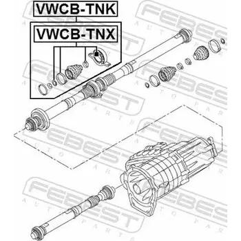 Spojková sada Febest VWCB-TNK Ložisko, středové ložisko hnacího hřídele