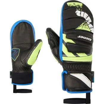 Sportovní chránič Dětské lyžařské palčáky Ziener LOPAKI-Z RACE AS PR MITTEN JUNIOR 7.5 Černá, Světle zelená, Bílá, Modrá