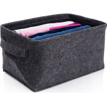 Úložný box FILCOVÝ KOŠÍK ORGANIZÉR NA HRAČKY DO SKŘÍNĚ ČERNÝ