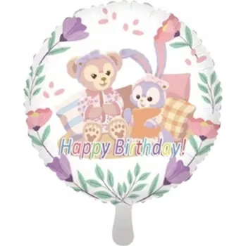 Balónek FÓLIOVÝ BALÓNEK NAROZENINY VŠE NEJLEPŠÍ K NAROZENINÁM MEDVÍDEK 45 CM