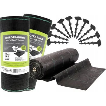 Silná geotextilie 90 g/m2 1,6x100m + kolíky