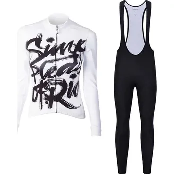 cyklistický dres HOLOKOLO Cyklistický dlouhý dres a kalhoty - STREETBEAT LADY W - bílá/černá