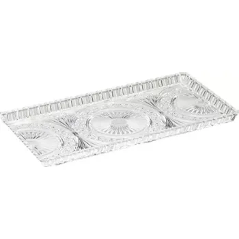 podnos 34x17cm, dez.nový, KRYSTAL, brus, plast AD Rychlá expedice, doprava zdarma od 999,-