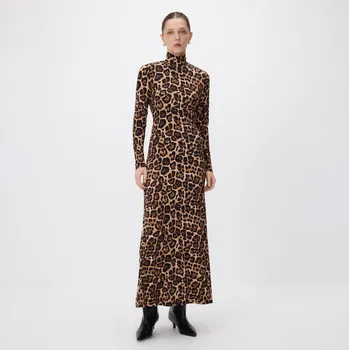 Dámské šaty Reserved - Maxi šaty s leopardím vzorem - vícebarevná - 456ED-MLC - 456ED-MLC-XS
