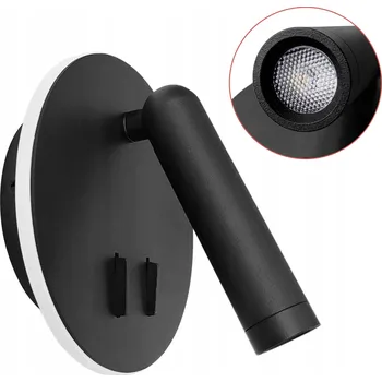 Nástěnné svítidlo LED Nástěnné Svítidlo Černé Minimalistické Loft Black Matt Toolight