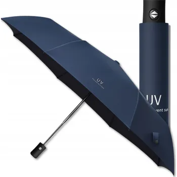 EdiBazzar automatický skládací deštník s pouzdrem, modrý