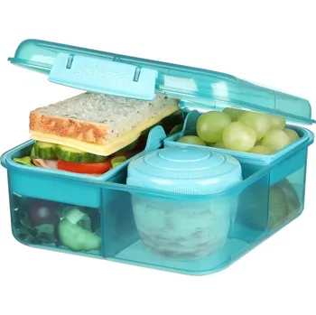 Svačinový box Krabička na svačinu/oběd, 6 přihrádek SISTEMA 1,25l - mix barev Barva krabiček SISTEMA: Zelená