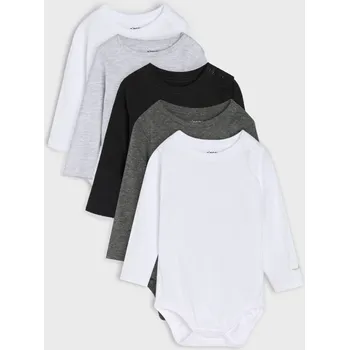 Kojenecký body Sinsay - Bavlněné body 5-pack - krémová - 077AN-01X - 077AN-01X-62