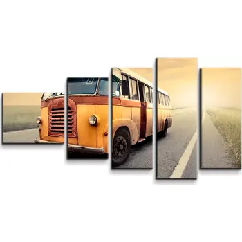 Obraz Sablio Obraz - 5-dílný Autobus veterán - 100x60 cm