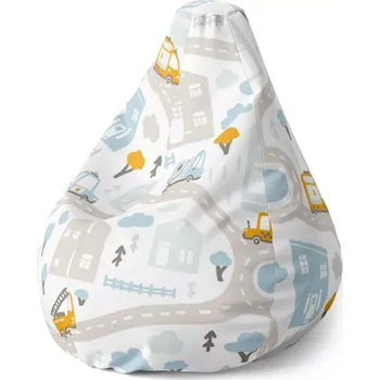 Sedací pytel Sablio Sedací vak Pear Cestičky s dopravou - 140 x 100 x 25 cm