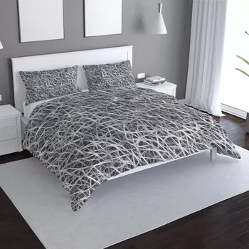 Povlečení Sablio Povlečení Bílá vlákna - 140x220 / 90x70