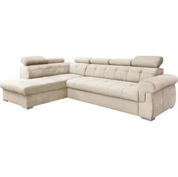 Sedací souprava Levý rohový gauč Primo s funkcí spaní typu vozík a úložným prostorem - Mebelbos monolith 04 280x100 cm