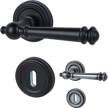 Dveřní kování Südmetall Mount Everest-R, černá/šedá patina, TopSpeed černá, klika / klika, Cylindrická vložka