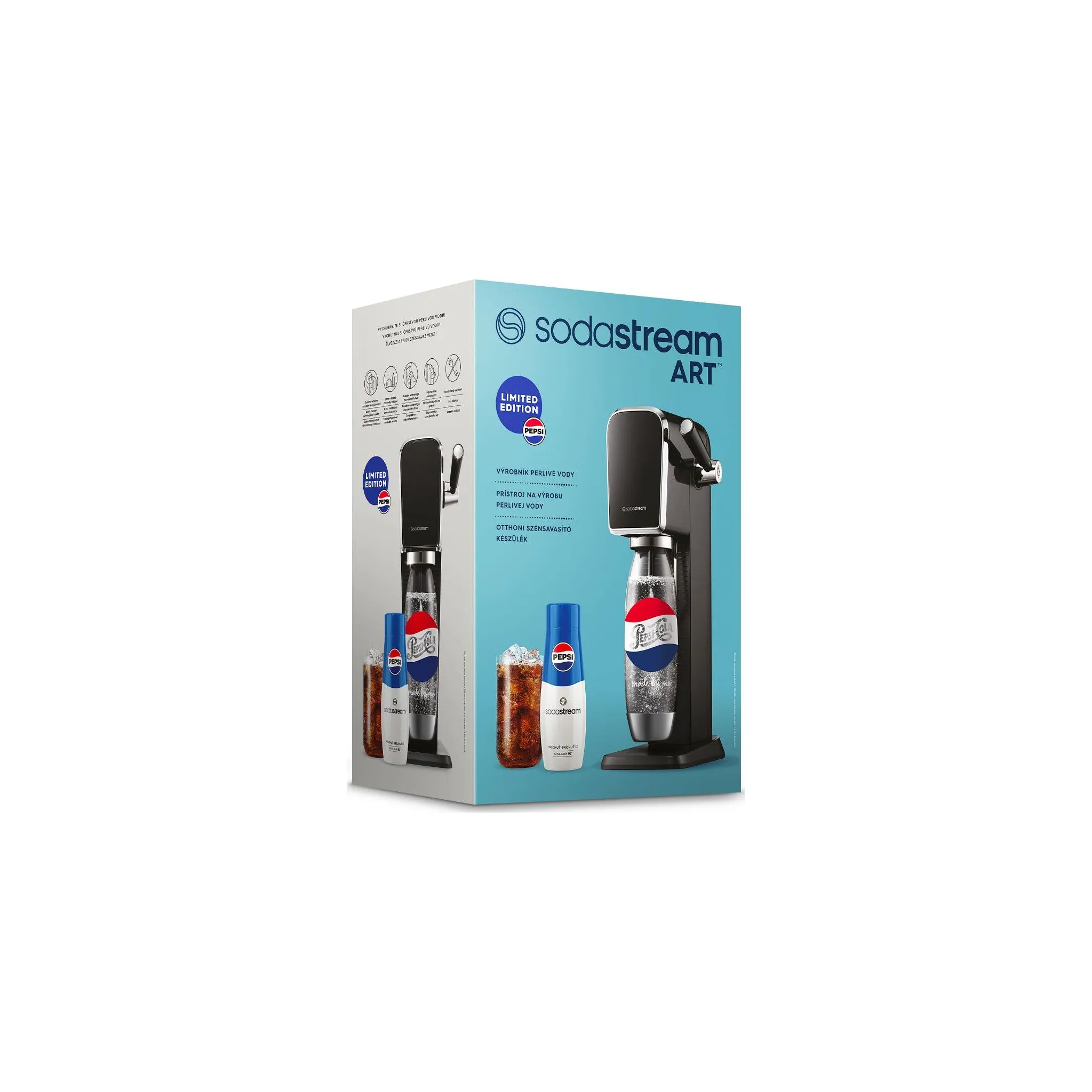 Fotografie 3 - Výrobník sody SodaStream Art černý Made By Me Pepsi Megapack