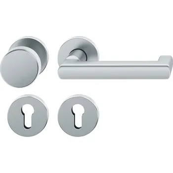 Dveřní kování Kování FSB 79 1031 panikové Nerez kartáčovaná, klika / koule, Levé provedení, Kulatá rozeta standardní, Nedělený čtyřhran